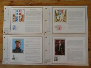 politician president General De Gaulle set of 4 FDC folder CEF 183-1971