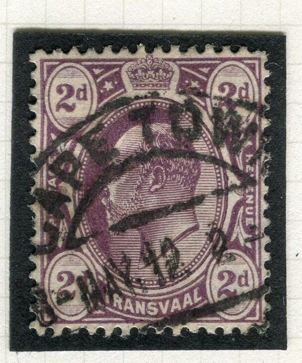 TRANSVAAL Interprovincial Period Ed VII CAPE TOWN Postmark on 2d.