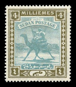 SUDAN Scott #20 (SG 21) 1907 Camel Post rider unused, HR, soiling, pencil notes