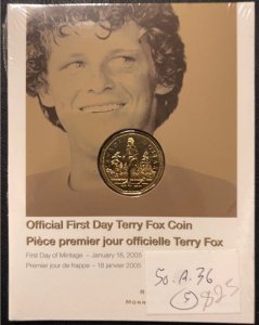 2005 Official First Day Terry Fox Coin, Canada