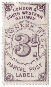 (I.B) London & South Western Railway : Parcel Post 3d