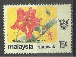 SARAWAK, 1979, used 15c, Flowers. Scott 252