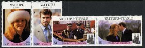 Tuvalu - Vaitupu 65-6 MNH Prince Andrew, Sarah Ferguson Royal Wedding