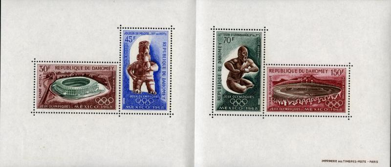 DAHOMEY C88a MNH S/S SCV $7.50 BIN $4.50 OLYMPICS