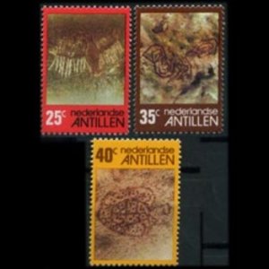 NETH.ANTILLES 1977 - Scott# 391-3 Petroglyphs Set of 3 NH