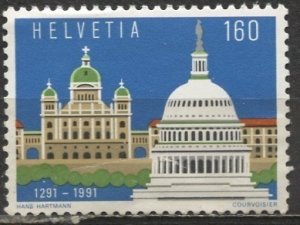 Switzerland 1991: Sc. # 888; MLH Single Stamp