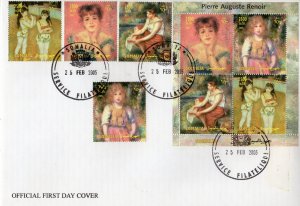 Somalia 2005 PIERRE AUGUSTE RENOIR Famous Paintings Set + Sheetlet Official FDC