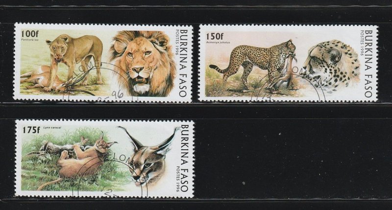 Burkina Faso 1079-1081 U Animals