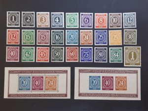 Joint Allied Occupation Zone 1946. ** MNH full set + MNH Blocks perf / imperf