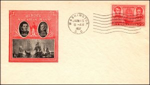 Scott 791 2 Cents Navy Ioor FDC Unaddressed Planty 791-1