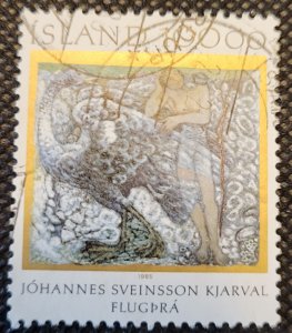 Iceland, #615, 1985, Kjarval painting, 100K, used, SCV$4.75