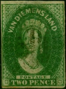 Tasmania 1855 2d Green SG16 Good Used