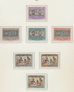 VATICAN - Scott 341-344 & 353-355 - MNH - 1962