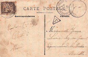 1907 Circulated postcard France with rate