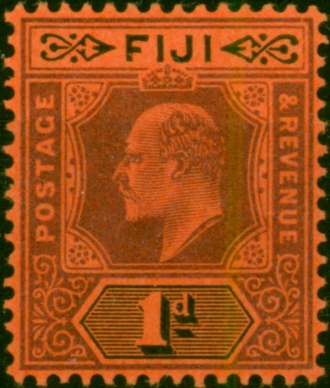 Fiji 1904 1d Purple & Black-Red SG116 Fine VLMM