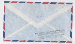 Great Britain Scott# MH23A  type 2, MH101  used on cover to U.S.A.