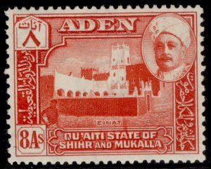 ADEN - Qu'aiti GVI SG8, 8a red, NH MINT.