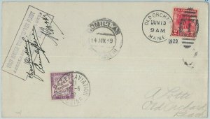 74211 - USA - Postal History - FIRST FLIGHT cover signed by PILOTS 1929 - TAXED!