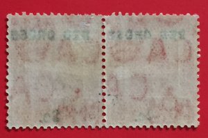 RARE 1917 MALAYA RED CROSS opt TRENGGANU 2c+3c pair Mint 2c varieties M4499