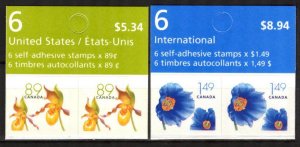 Canada 2005 Flowers Mi. 2313, 2315 Pairs MNH