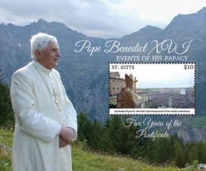 SAINT KITTS 2015 - POPE BENEDICT XVI EVENTS OF PAPACY - STAMP SOUVENIR SHEET MNH