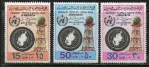 Libya 1979 World Meteorological Day Whether Map & Tower Climate Sc 817-19 MNH #
