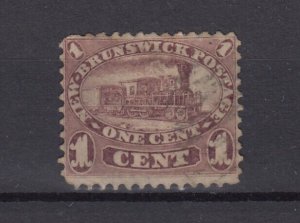 New Brunswick QV 1860 1c Locomotive Brown Purple SG8 MH BP9460