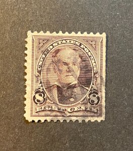*US Stamp #257, used, very small thin, straight edge