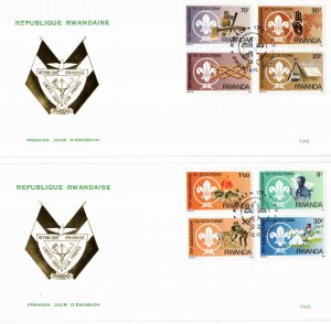 Rwanda 1983 Sc 1122-9 FDC (set of 2)