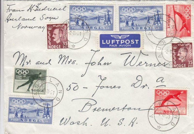 1951, Aurland, Norway to Bremerton, WA, See Remark (27634) 
