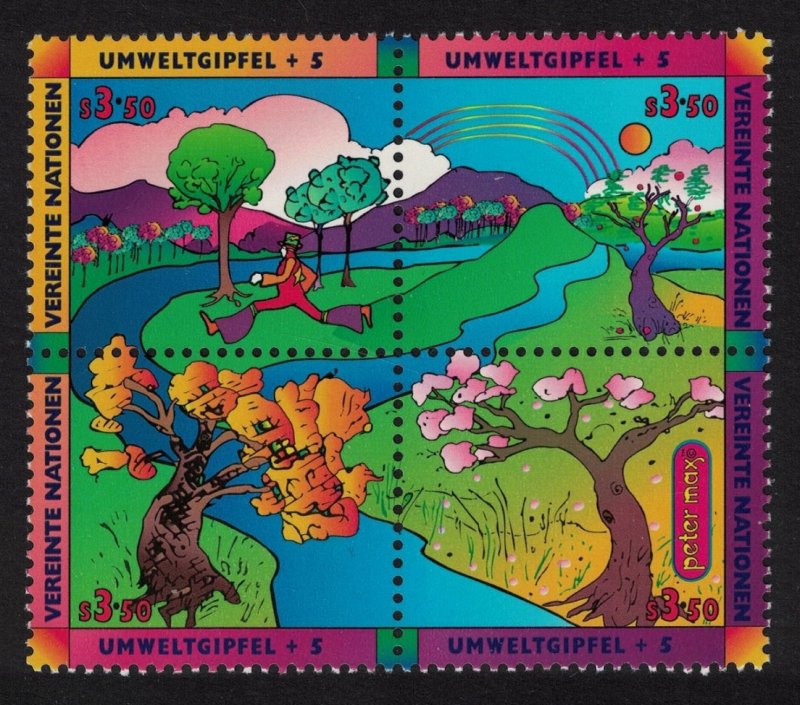 UN Vienna Conference on Environment and Development Block of 4 1997 MNH