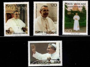 VATICAN Scott 641-644 MNH** 1978 Pope John Paul 1st set