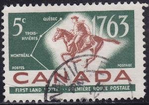 Canada 413 French-Canadian Pony Express 5¢ 1963