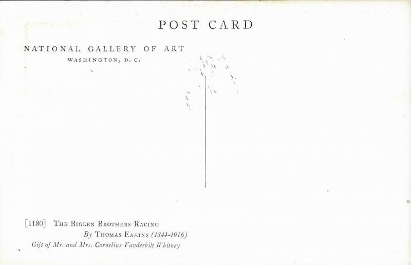 1967 FDC, #1335, 5c Thomas Eakins, postcard
