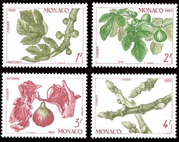 Scott #1376 a-d Fig Branch MNH