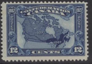 CANADA SG270 1927 12c BLUE MTD MINT