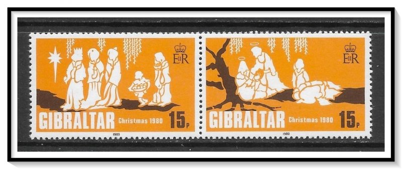 Gibraltar #399a Christmas Pair MNH