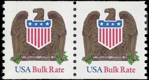 #2604 10c Bulk Rate Eagle and Shield Coil Pair LGG 1993 Mint NH