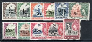 Basutoland 1961 New Currency surcharge set SG 58-68b MH