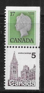Canada 789a, 800 Booklet Pair Imperf 3 sides MNH
