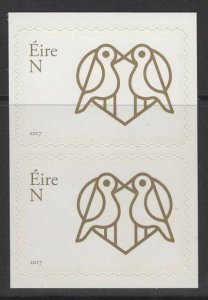 IRELAND SG2455 2017 WEDDING Ex.BOOKLET SELF ADHESIVE PAIR MNH