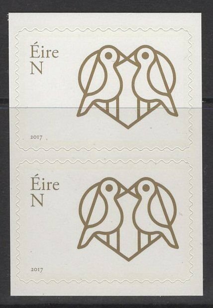 IRELAND SG2455 2017 WEDDING Ex.BOOKLET SELF ADHESIVE PAIR MNH