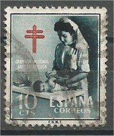 SPAIN, 1953, used 10c, Nurse and Baby and Red Cross. Scott RA35