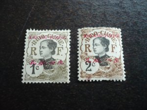 Stamps-French Office Kouang-Tcheou-Scott#18-19-Mint Hinged Part Set of 2 Stamps