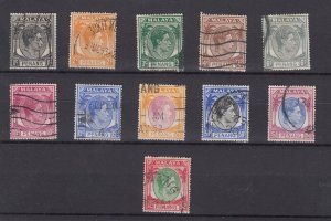 Malaya Penang KGVI 1938 Part Set To $2 SG3/21 VFU BP6120