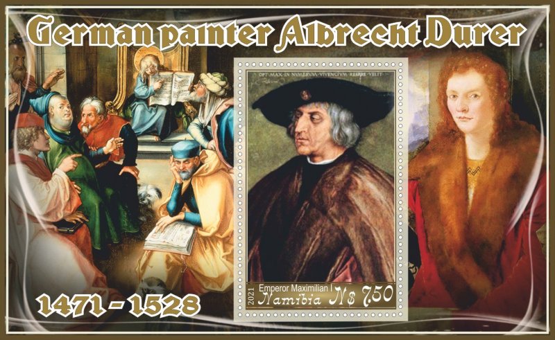 Stamps. Art, painting, Albrecht Durer 2021 8 sheets perforated ** MNH