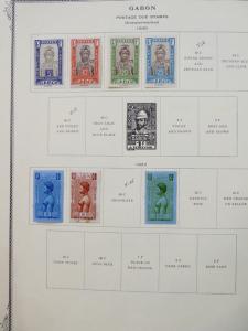 EDW1949SELL : GABON Very clean Mint & Used collection on album pages. Cat $873.