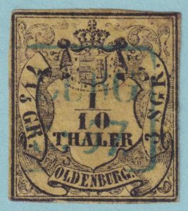 GERMAN STATES - OLDENBURG 3  USED - INTERESTING CANCEL