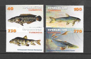 FISH - TAJIKISTAN #155-8 MNH