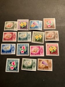 Stamps Maldive Islands 172-86  hinged